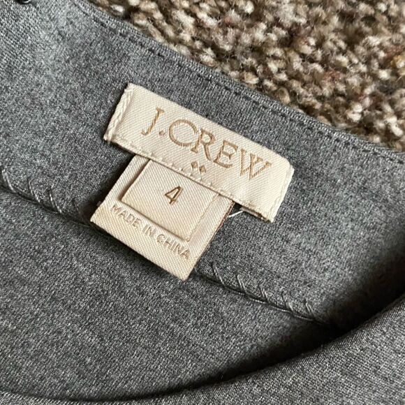 J. Crew Color Block Dress Gray Black Short Sleeve Womens Size 4 - Picture 7 of 8